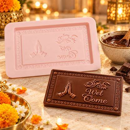 Welcome Diwali Chocolate Bar Silicone Mold | MLD- CFM499