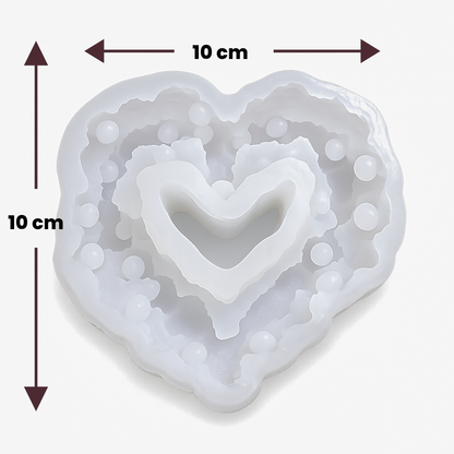 Heart Geode Silicone Mold for Candle, Soap, Resin & Clay Crafts | WCM892