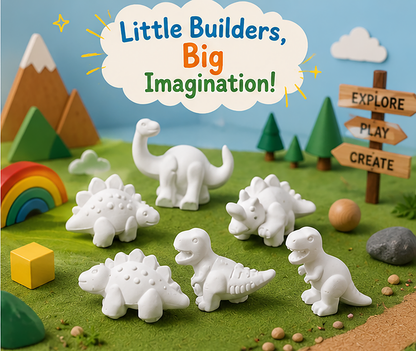 Concrete Dinosaur DIY Craft Toy Set of 6 pcs | RCP002