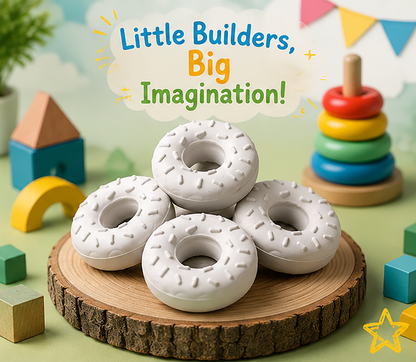Concrete Donut DIY Craft Piece set of 4| RCP001