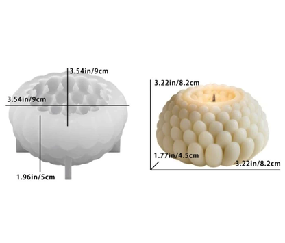 Bubble Flower Candle Silicone Mold