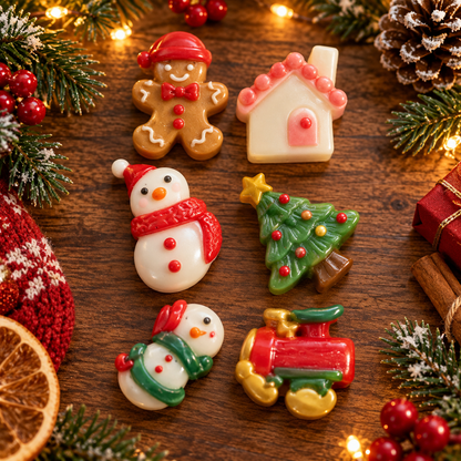 6 Cavity Christmas Theme Silicone Mold | MLD-CFM494[own]