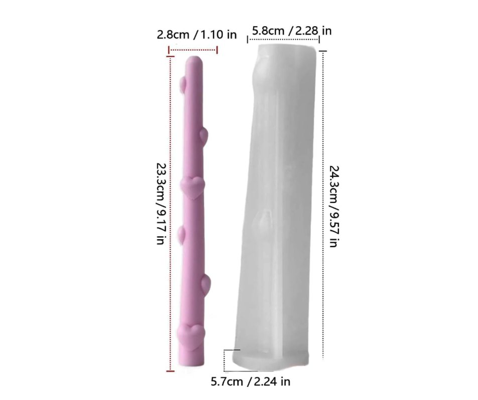 Heart Pillar Candle Silicone Mold | WCM877