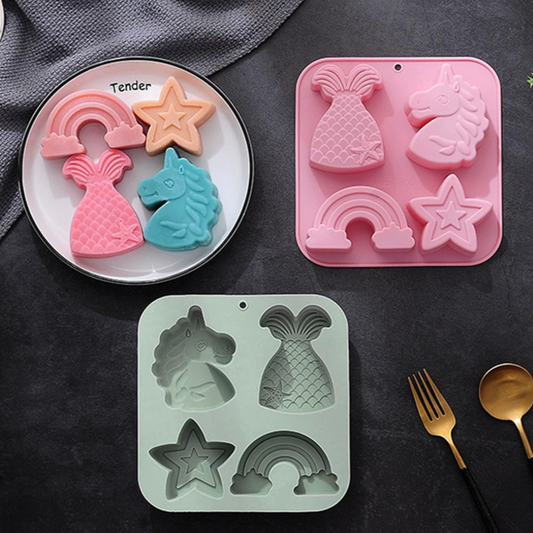 Unicorn & Rainbow Silicone Mold | SSM302