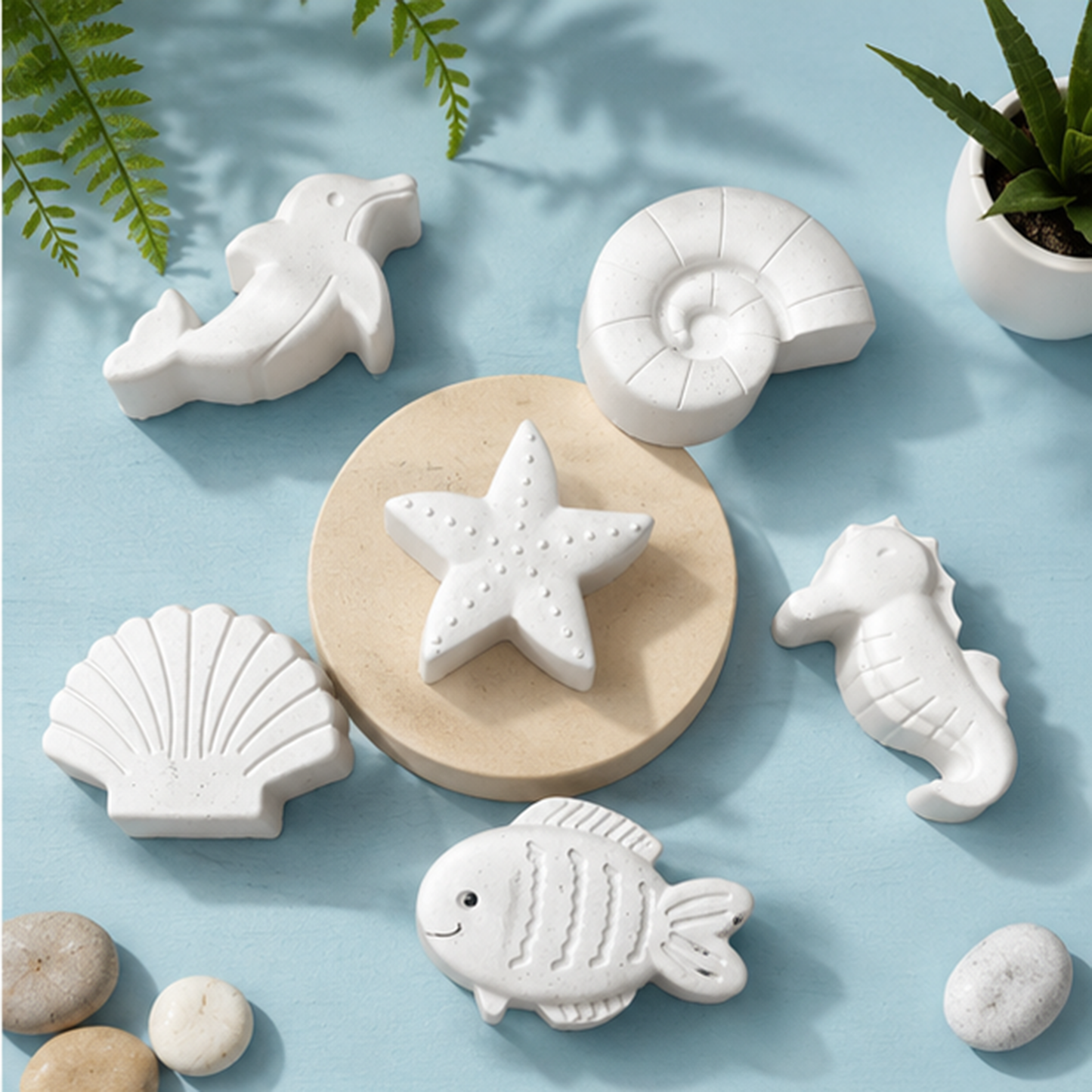 Ocean Theme Concrete DIY Craft Set of 6 | RCP005