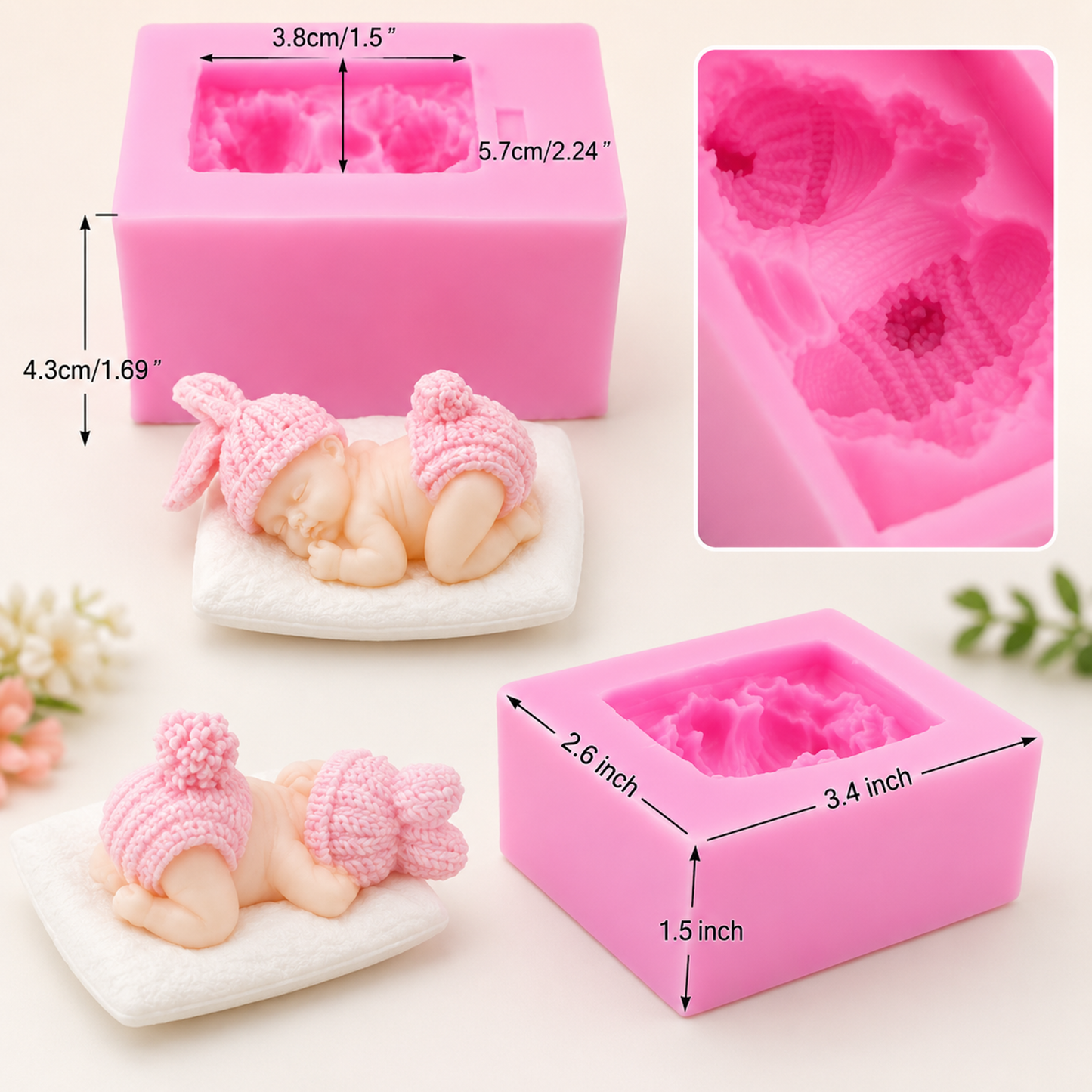 Baby Sleeping on Mat Mould SSM120(own)