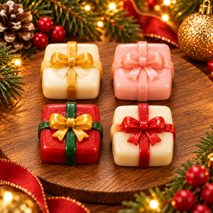 4 Cavity Christmas Gift Box Silicone Mold | MLD-CFM495[own]