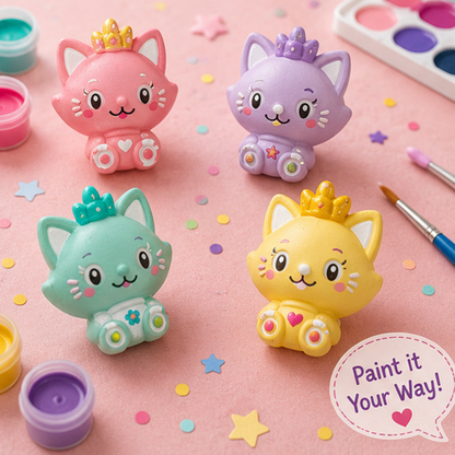 Cute Princess Cat Concrete DIY Activity Kit | RCP012
