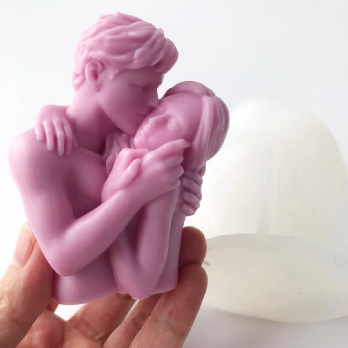 Romantic Couple Silicone Mold | 3D Love Couple Candle & Resin Making Mold WCM786
