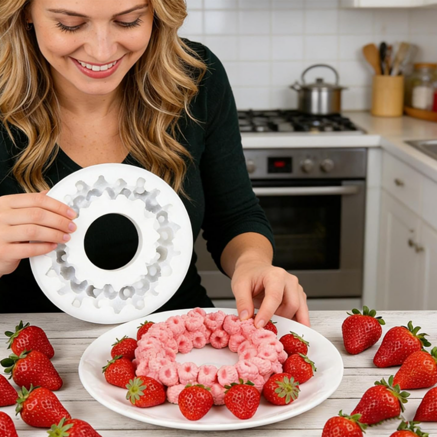 Raspberry Wreath Silicone Mold | CFM450
