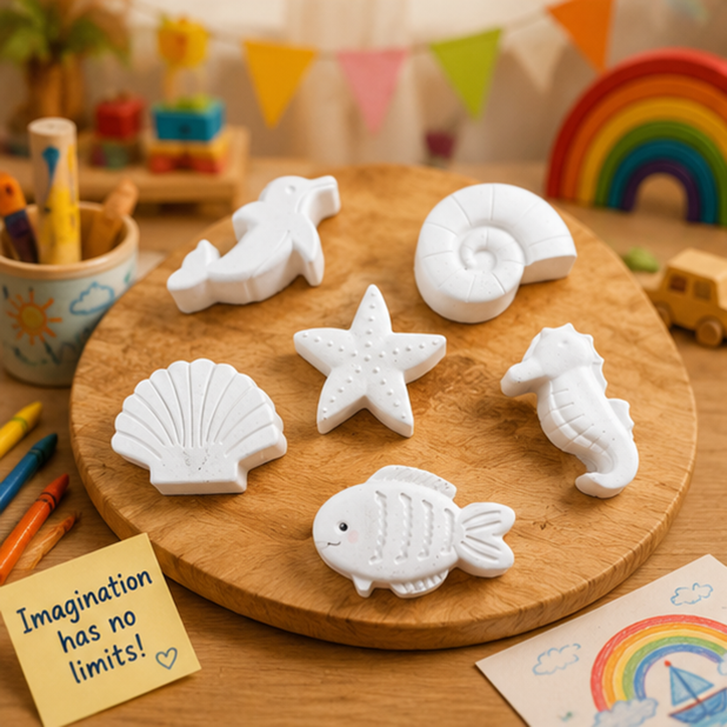 Ocean Theme Concrete DIY Craft Set of 6 | RCP005