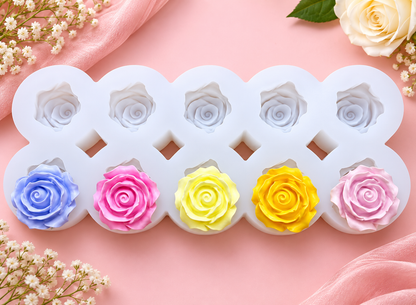 Mini Rose Flower Silicone Mold – 10 Cavity | MLD-WCM940