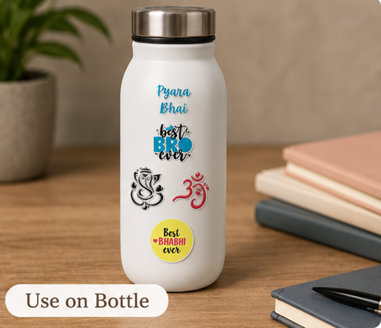 UV Transfer Sticker Sheet – Bhai Bhabhi & Brother Sister Quotes Stickers | UV017