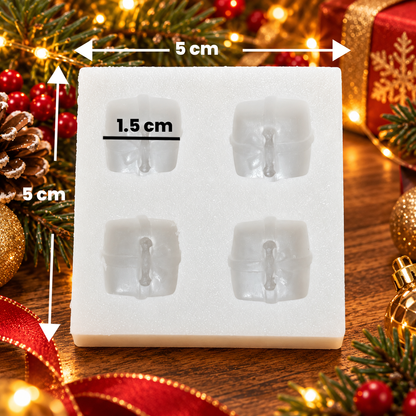 4 Cavity Christmas Gift Box Silicone Mold | MLD-CFM495[own]