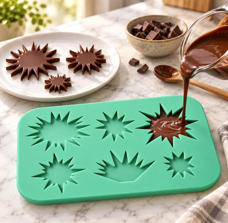 Comic Burst Boom Shapes Silicone Mold | MLD-CFM503