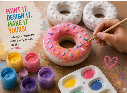 Concrete Donut DIY Craft Piece set of 4| RCP001