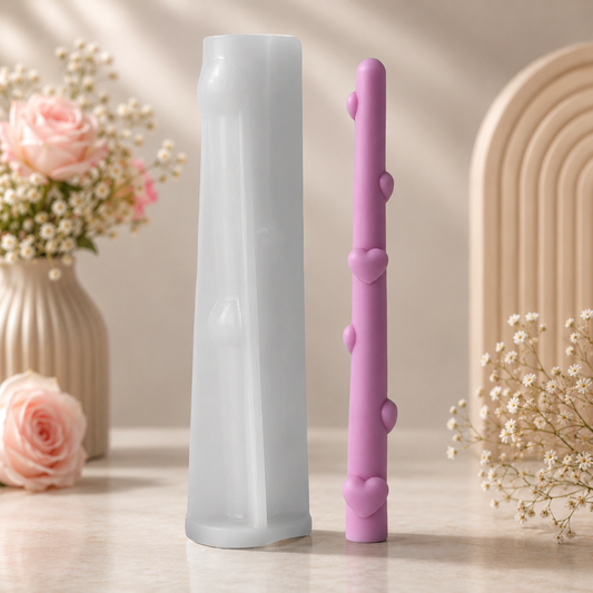 Heart Pillar Candle Silicone Mold | WCM877