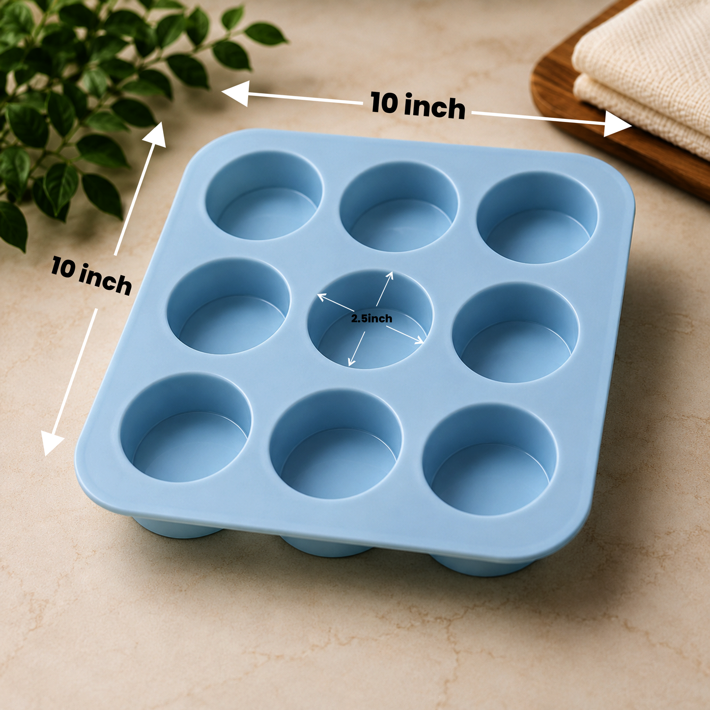 9 Cavity 100 g Round Silicone Mold for Soap | SSM315