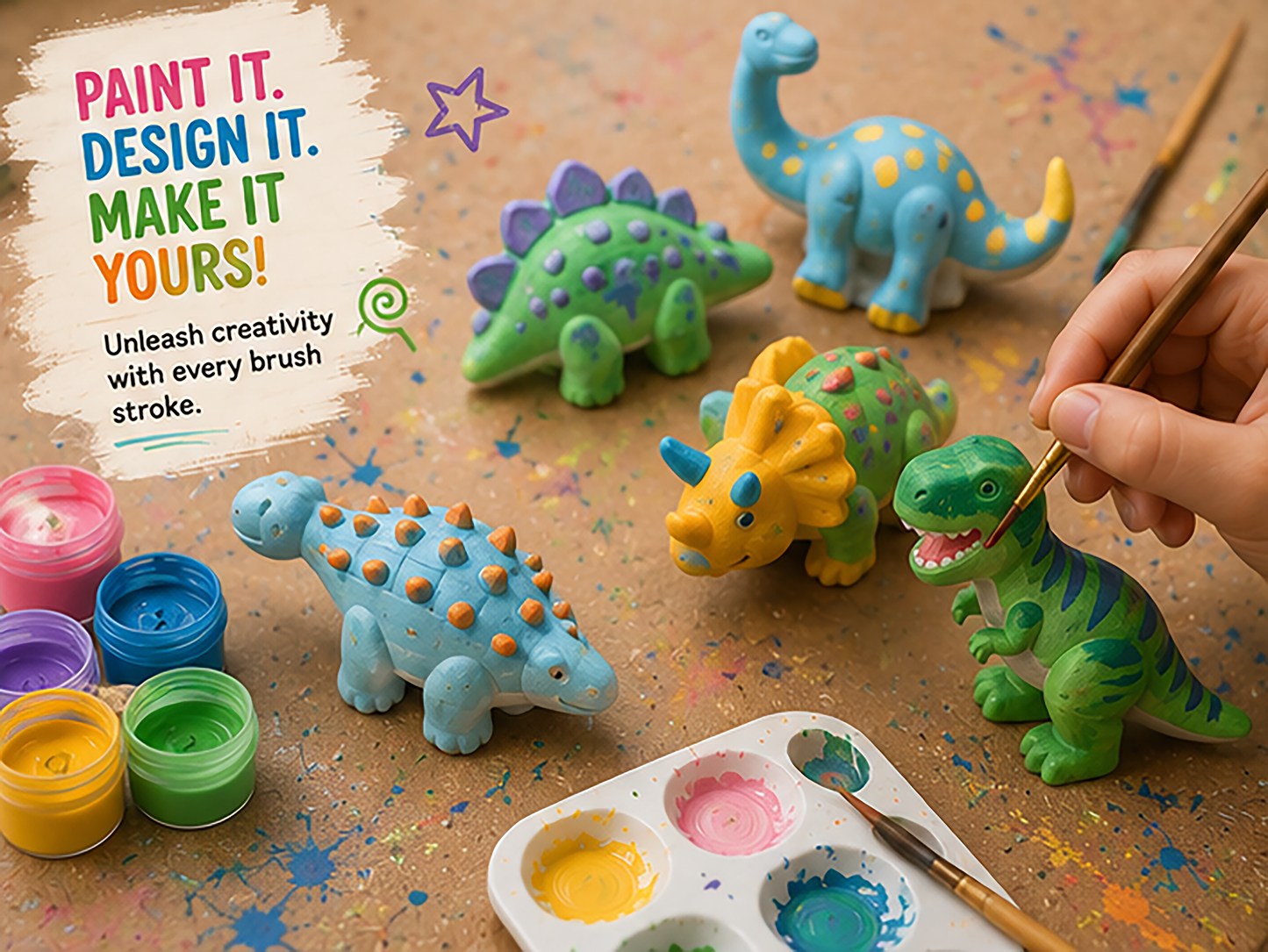 Concrete Dinosaur DIY Craft Toy Set of 6 pcs | RCP002