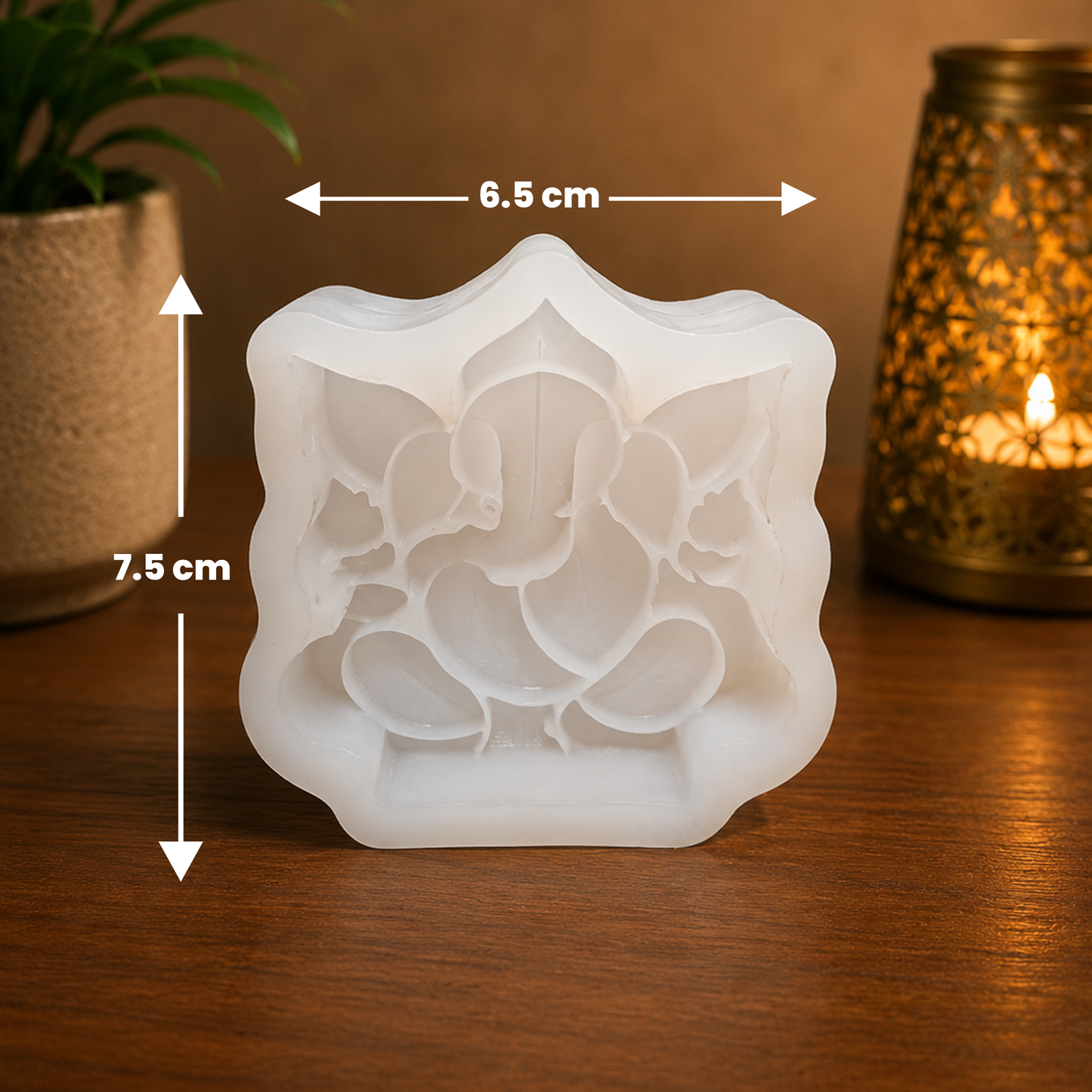 Leaf Style Lord Ganesha Silicone Mold for Resin, Jesmonite, Plaster & Concrete Art | WCM874