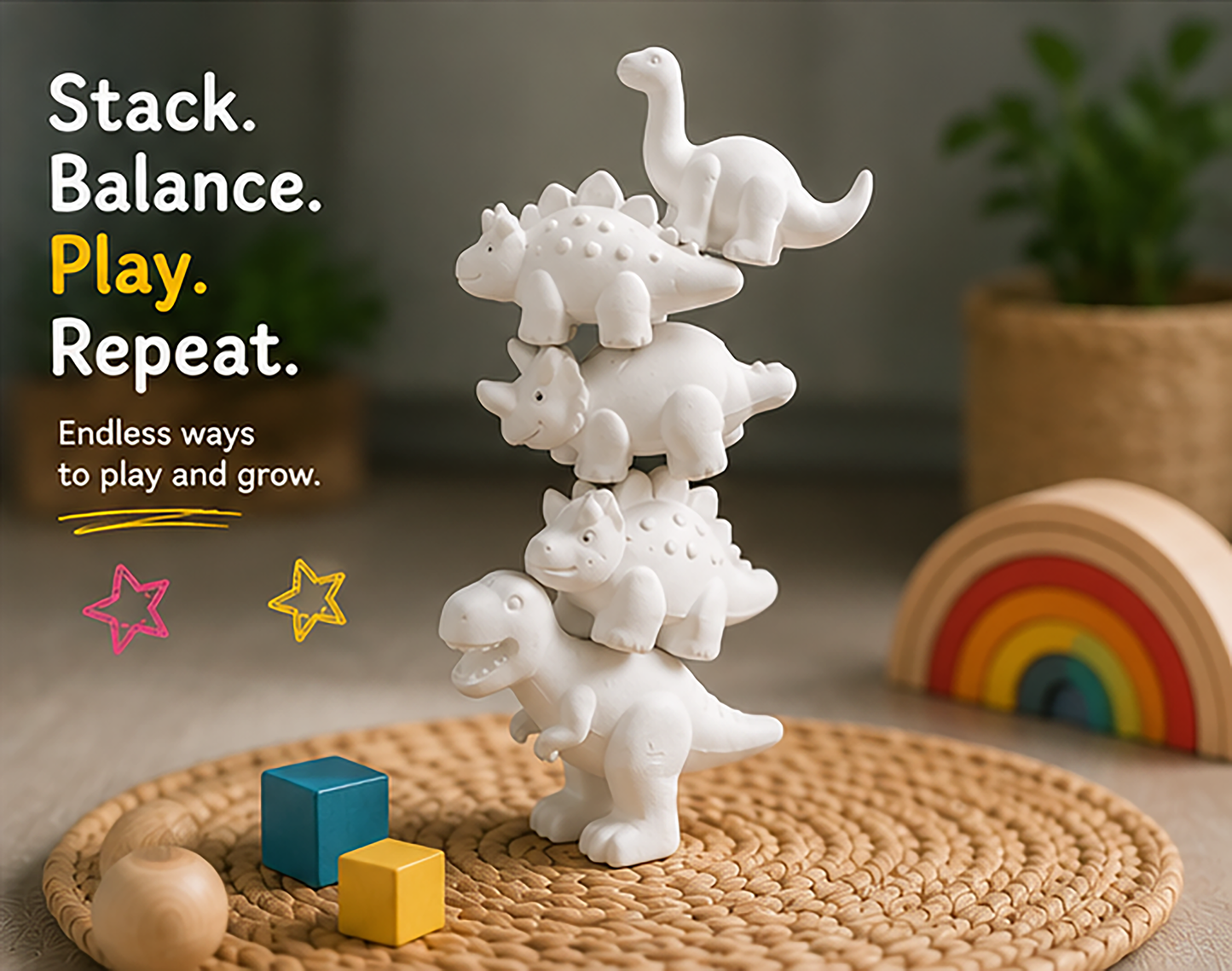 Concrete Dinosaur DIY Craft Toy Set of 6 pcs | RCP002