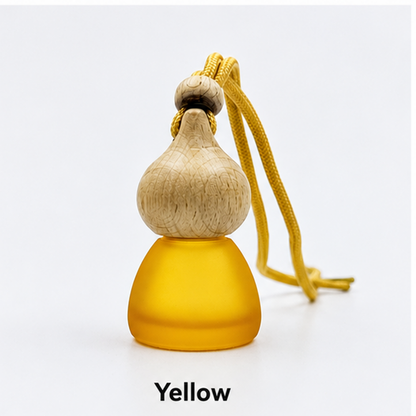 Frosted Persian Shape Glass Car Diffuser Bottle with Wooden Cap (10 ml) | HDF011