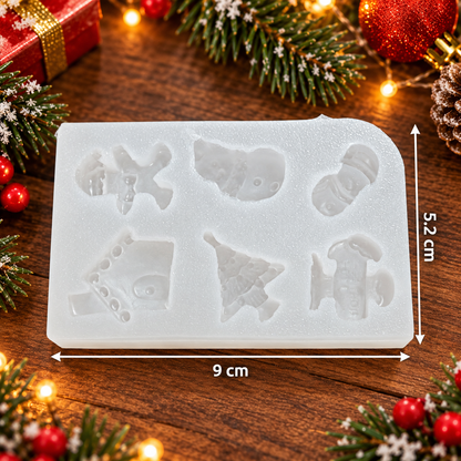 6 Cavity Christmas Theme Silicone Mold | MLD-CFM494[own]