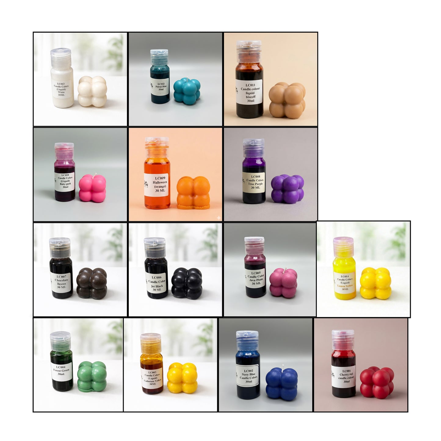 Candle Colors (Liquid),  LC001-LC014