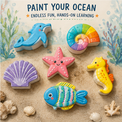 Ocean Theme Concrete DIY Craft Set of 6 | RCP005