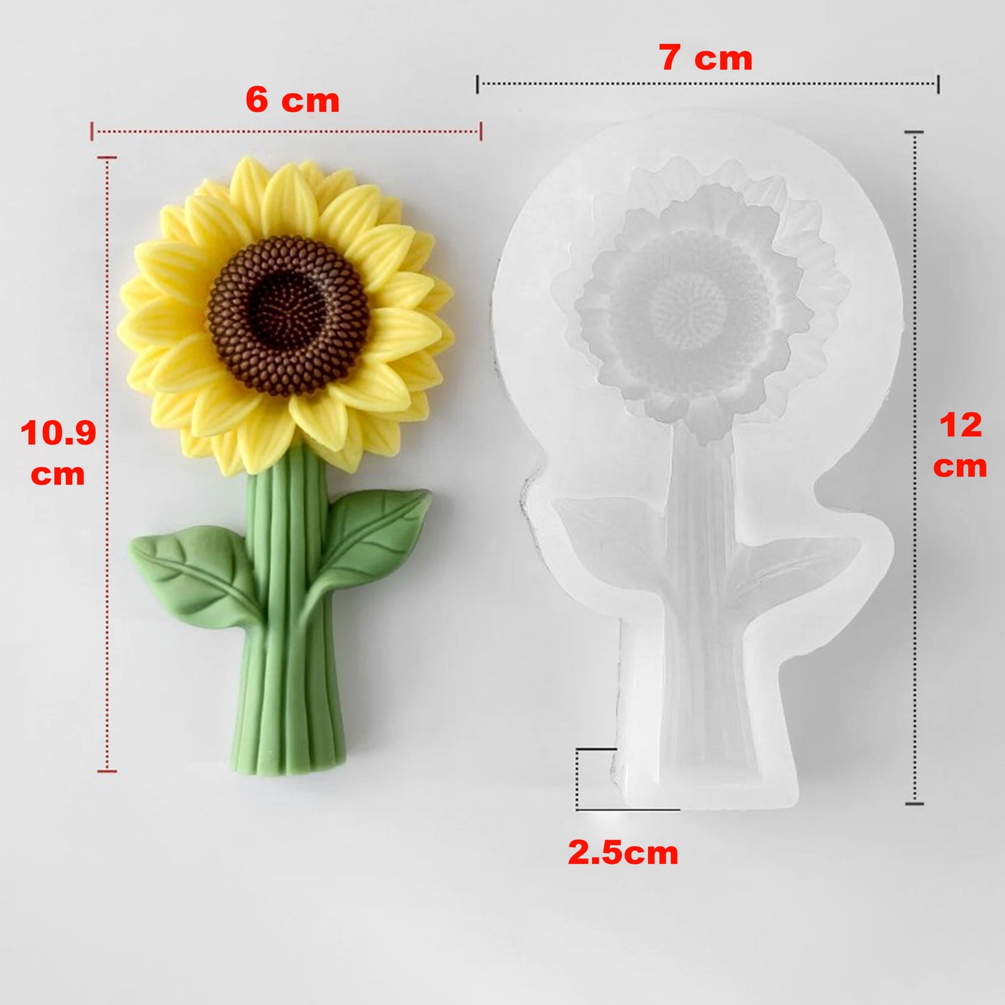 Stem Sunflower Silicone Mold | WCM838