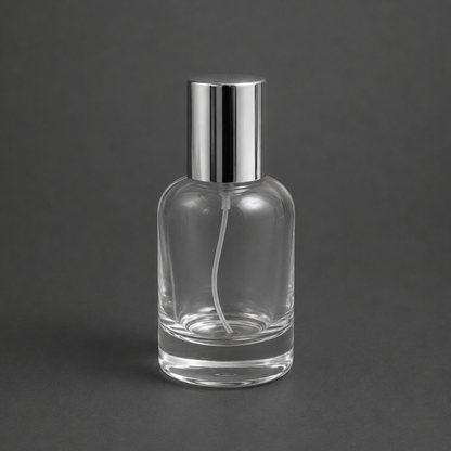 Round Shape glass Perfume Spray Bottle with Metal Cap (Set of 4)| PGB005