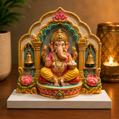 Lord Ganesha Silicone Mold With Base for Resin & Concrete Decor | WCM873