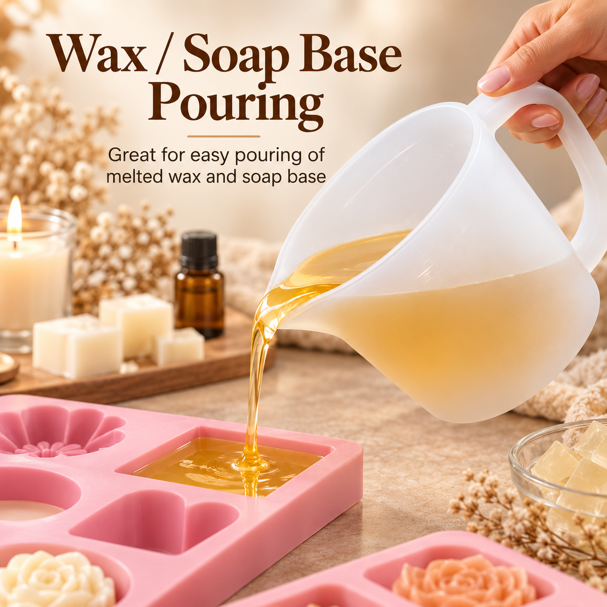 500ml Multi-Purpose Mixing & Pouring Jug for Resin, Wax, Soap & Colour Mixing | TOL-ART067