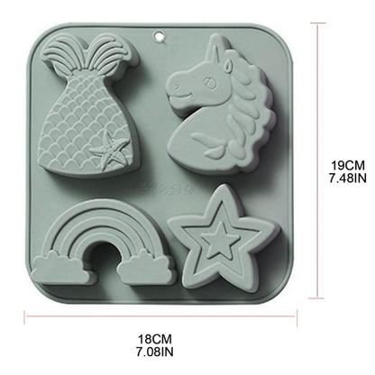 Unicorn & Rainbow Silicone Mold | SSM302