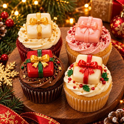 4 Cavity Christmas Gift Box Silicone Mold | MLD-CFM495[own]