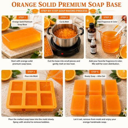 Orange Solid Premium Soap Base SPB021