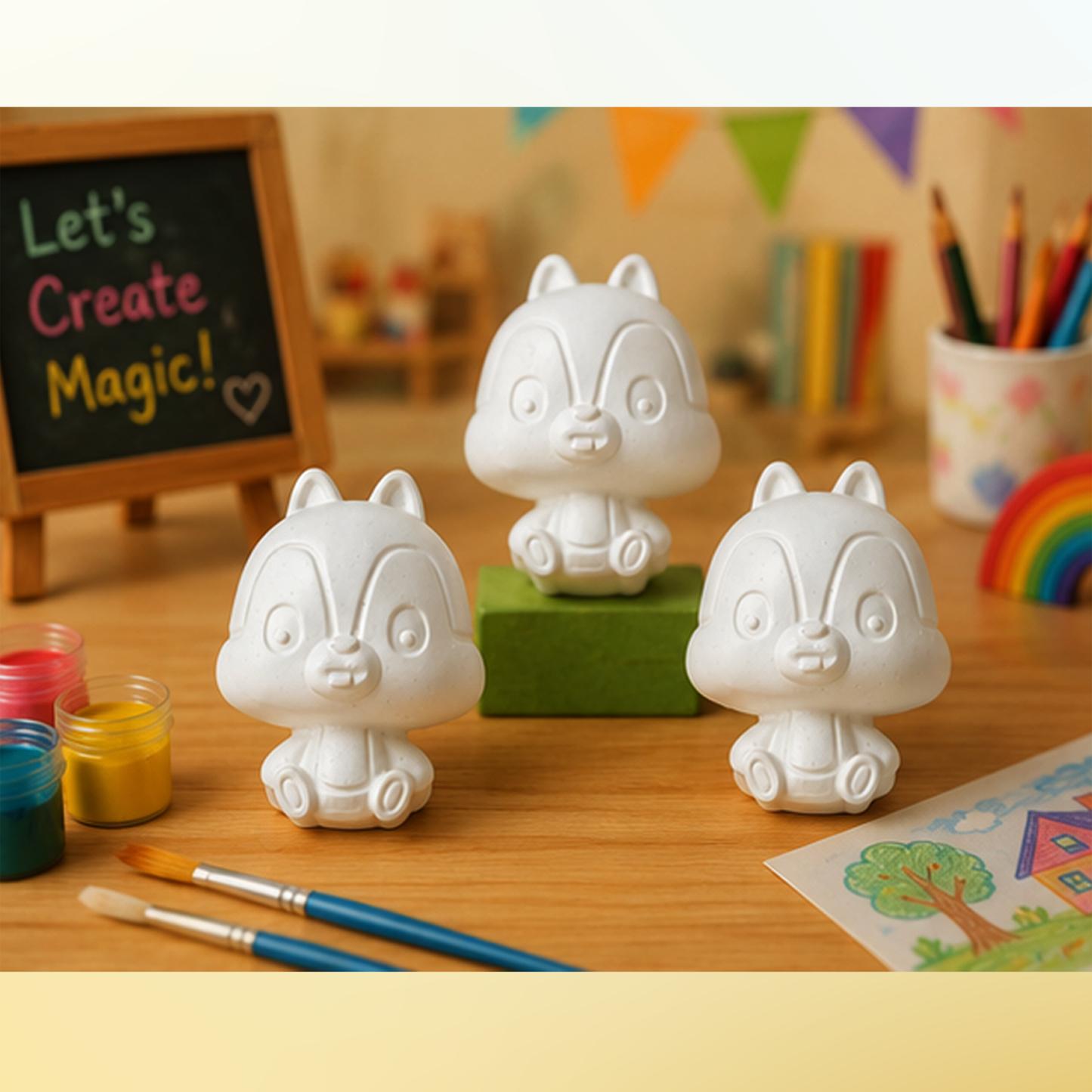 Cute Bunny Concrete DIY Activity Kit set of 4 | RCP006