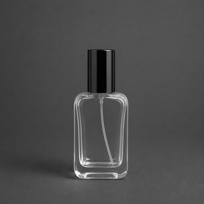 Rectangular Shape Glass Perfume Spray Bottle with Metal Cap (3 colour set)  |  PGB004