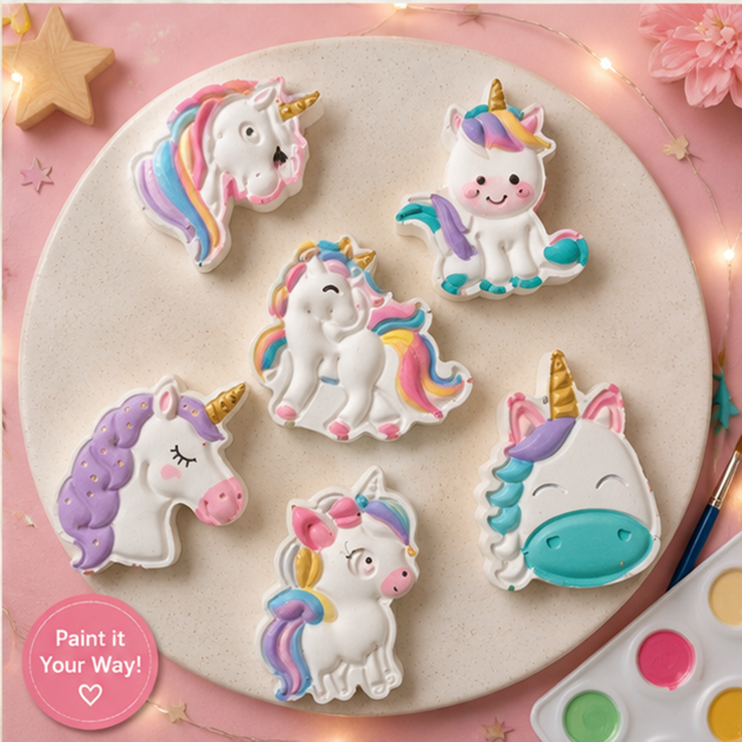 Magical Unicorn Concrete DIY Activity Kit of 6 | RCP009