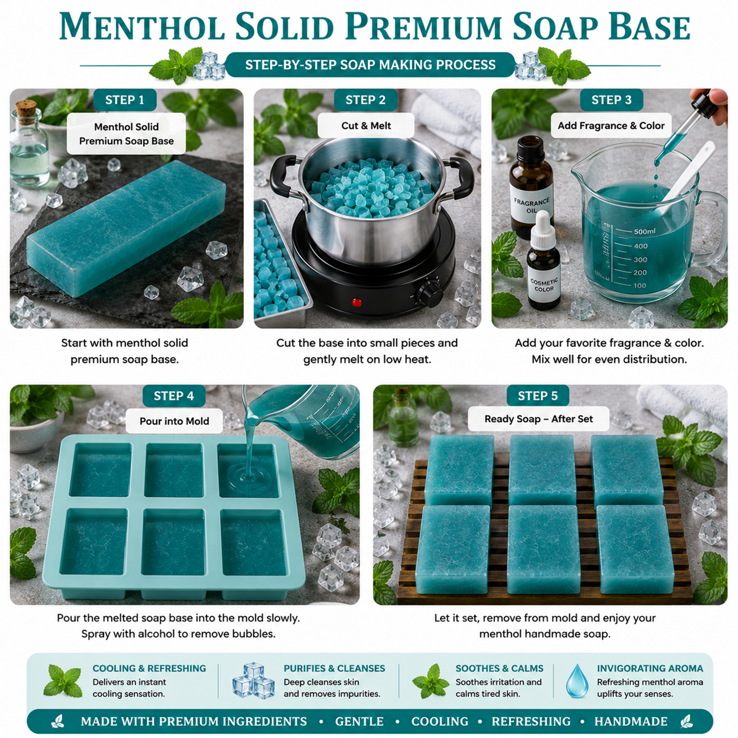 Menthol Solid Premium Soap Base SPB028