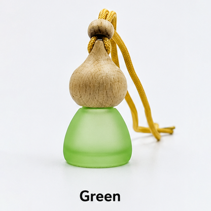 Frosted Persian Shape Glass Car Diffuser Bottle with Wooden Cap (10 ml) | HDF011