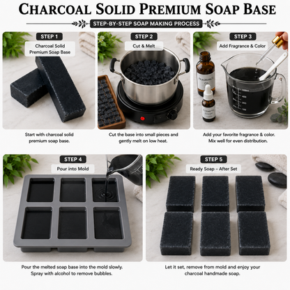 Charcoal Solid Premium Soap Base SPB013