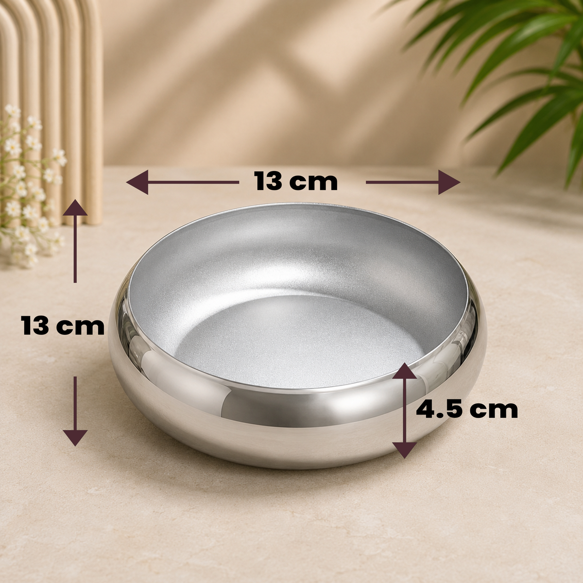 Plain Golden Metal Urli Bowl – Decorative Floating Candle & Flower Urli (Gold & Silver) | WCT016