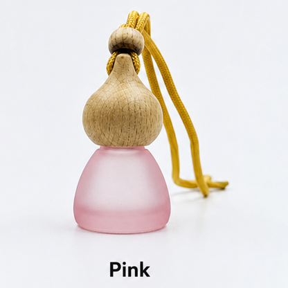 Frosted Persian Shape Glass Car Diffuser Bottle with Wooden Cap (10 ml) | HDF011