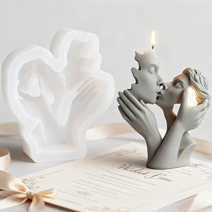 WCM917 Romantic Couple Kiss Silicone Mold