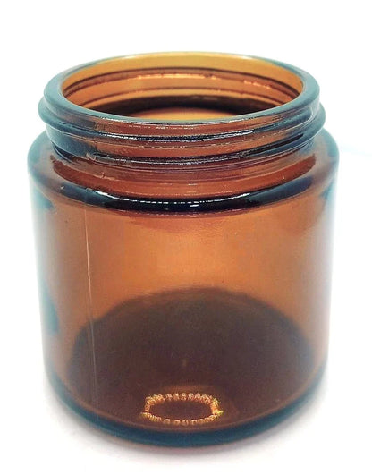 Glass Candle Jar 250ml Tall Amber Golden Cap 6 Pcs PM158