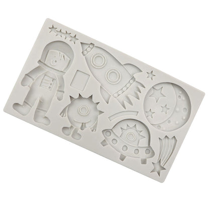 Astronaut, Planet & UFO Silicone Mold