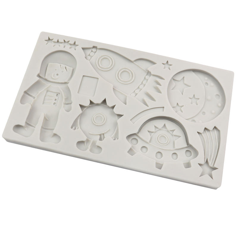 Astronaut, Planet & UFO Silicone Mold