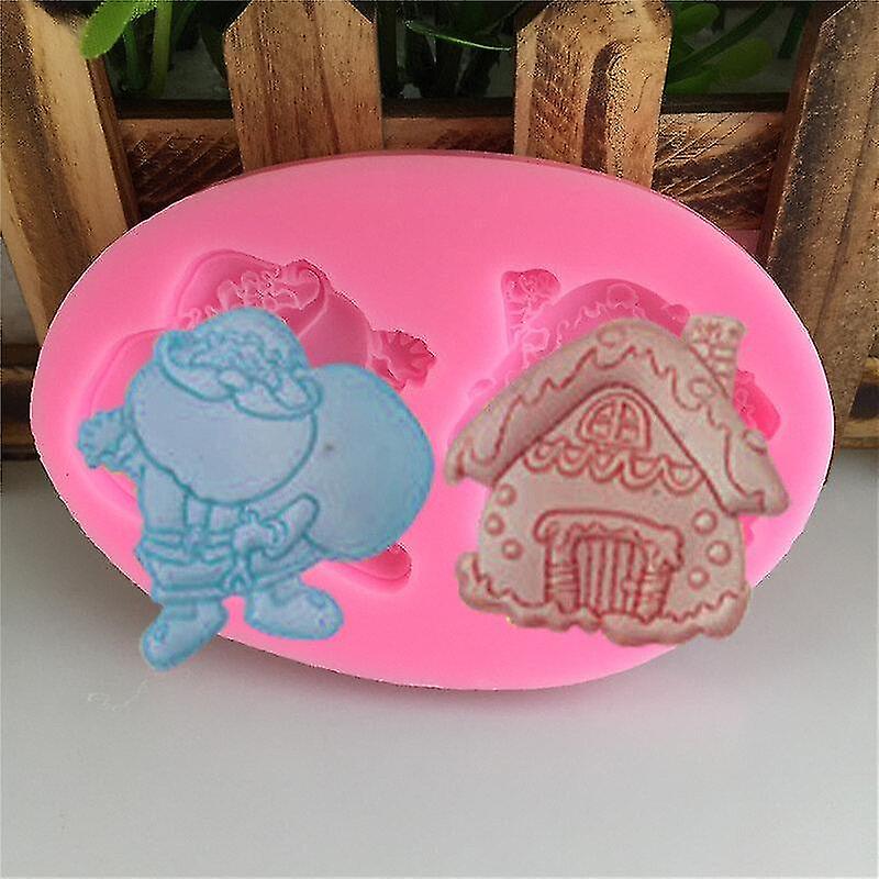 Santa Home Fondant mold CFM374