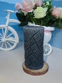 Woven pillar candle WCM466